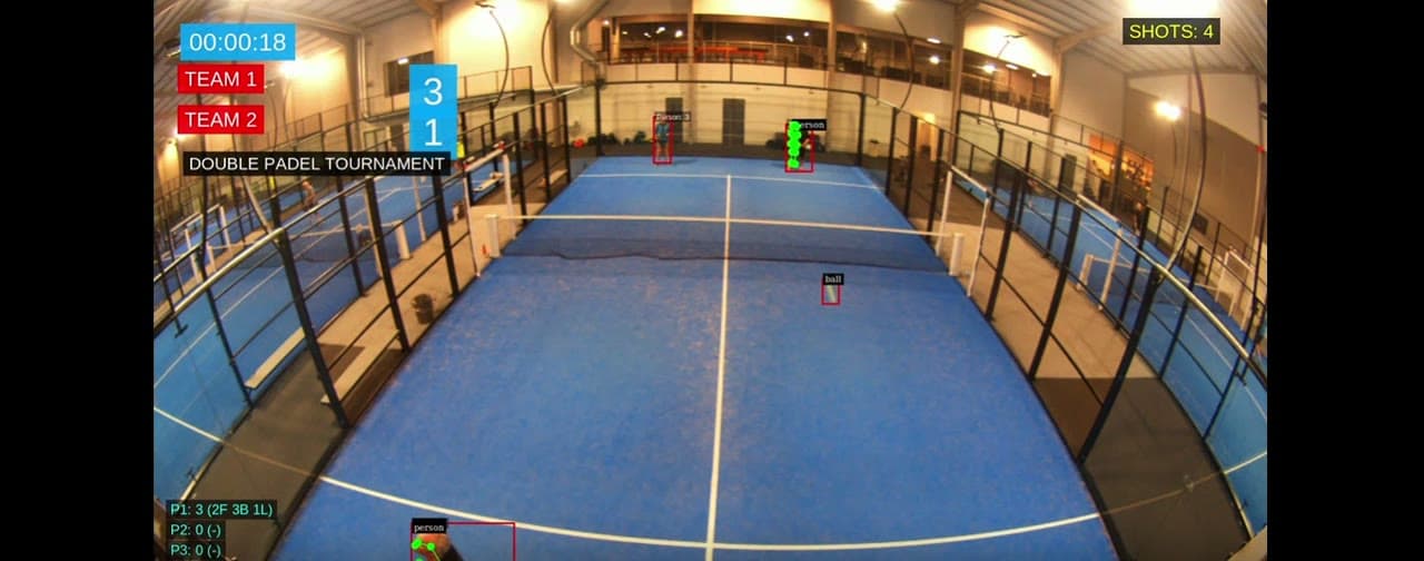 Gamecam — Computer-vision analytics for padel: scores, rallies, shot types and per-player stats from match video.